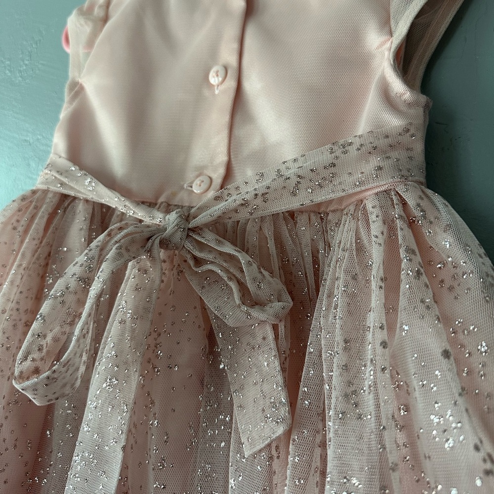 Jona Michelle sequin and glitter sparkle dress Peach color, Little girls size 2T - Picture 6 of 16